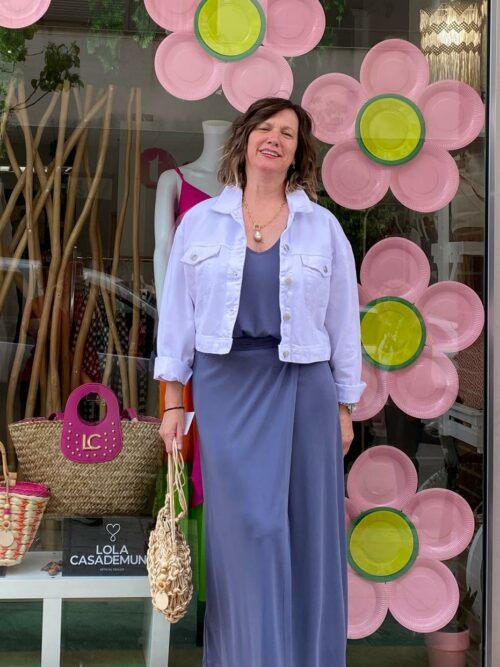 Chaqueta Vaquera Mujer Blanca Modelo Danim de Tiffosi, Verano 2025