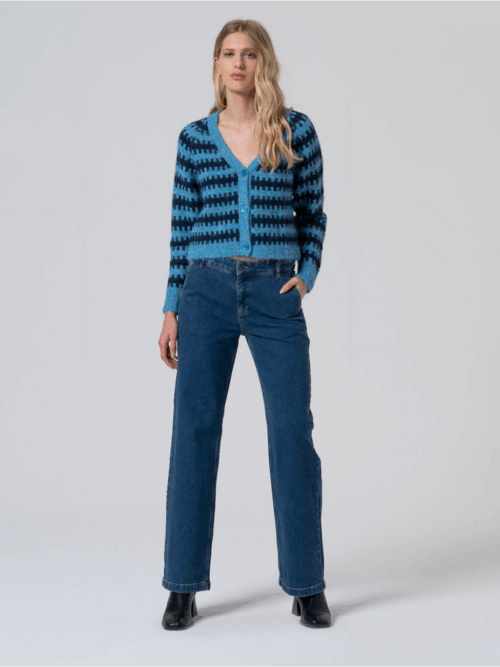 Pantalón Vaquero Corte Recto Color Índigo de Surkana