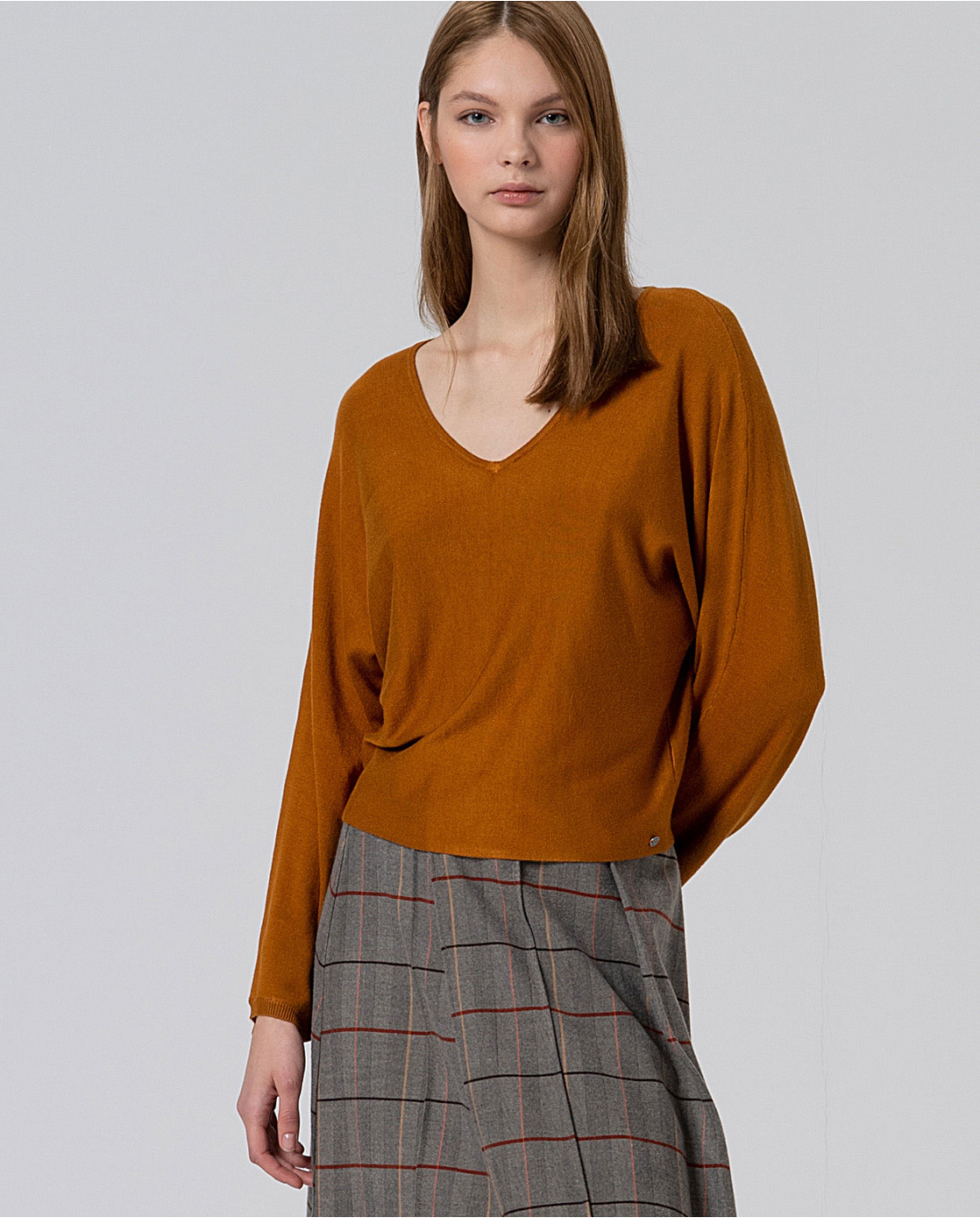 Jersey Ancho Manga Japonesa Ocre de Surkana