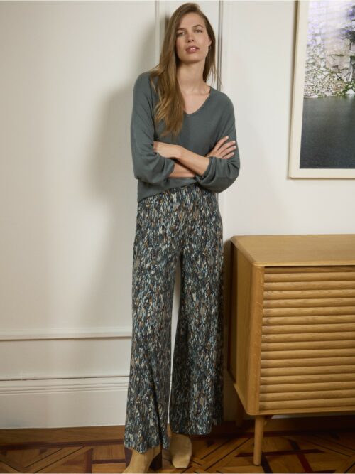 Jersey Ancho Manga Japonesa Azul Acero de Surkana