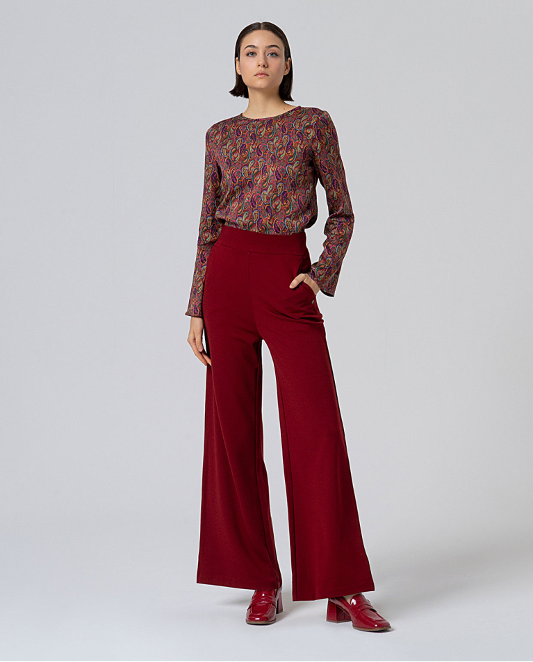 Pantalón Ancho Sin Cierres Rojo Inglés de Surkana