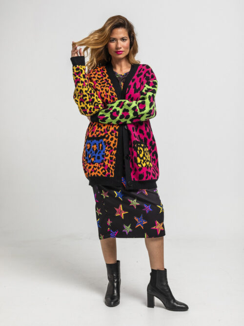 Cardigán Oversize Estampado Animal Print Variado - Caótica de Lolina