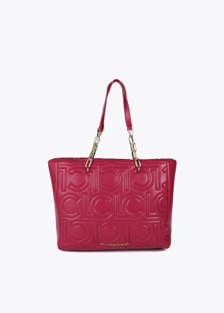 Shopper Acolchado Logotipado Magenta de Lola Casademunt